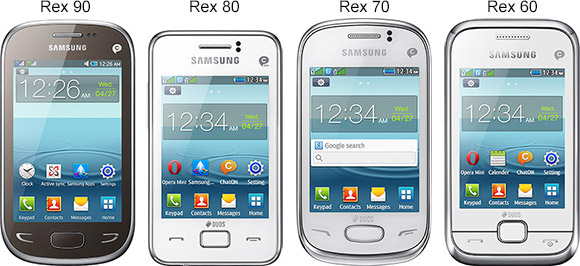 SamsungRex90,Rex80,Rex70andRex60dual-SIMphones