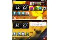 SymbianBellelandscapeview.Newnavigationandoptionsbareatthebottomofthescreen.Uptosixhomescreens.