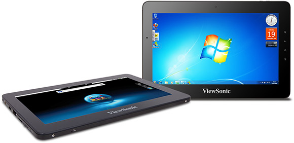 ViewsonicViewPad10produalostabletrunningAndroidandWindows7